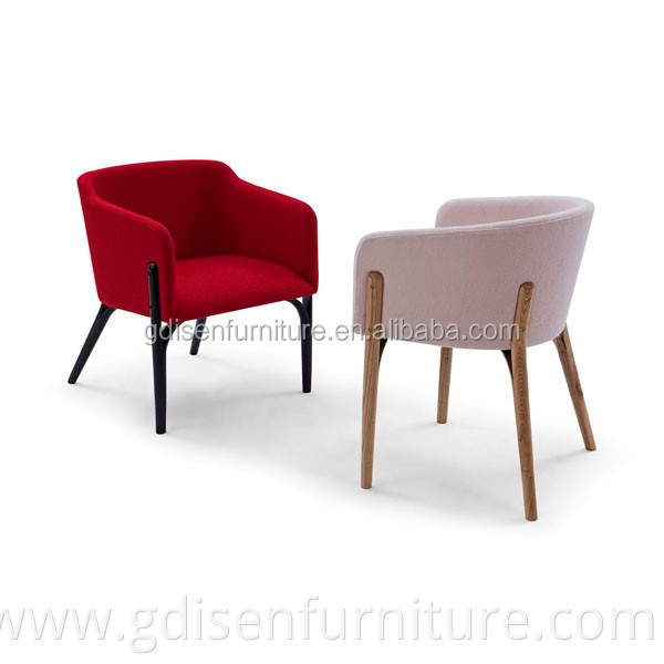 Modern wood dining chair dining room chair fabric chair